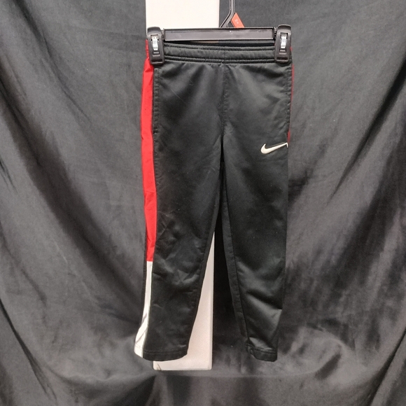 Nike Black and Red Joggers with Sporty Stripe - Picture 1 of 13